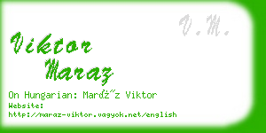 viktor maraz business card